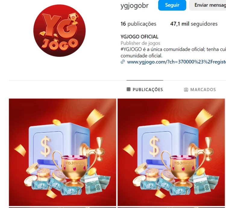 Instagram da Plataforma YGJogo